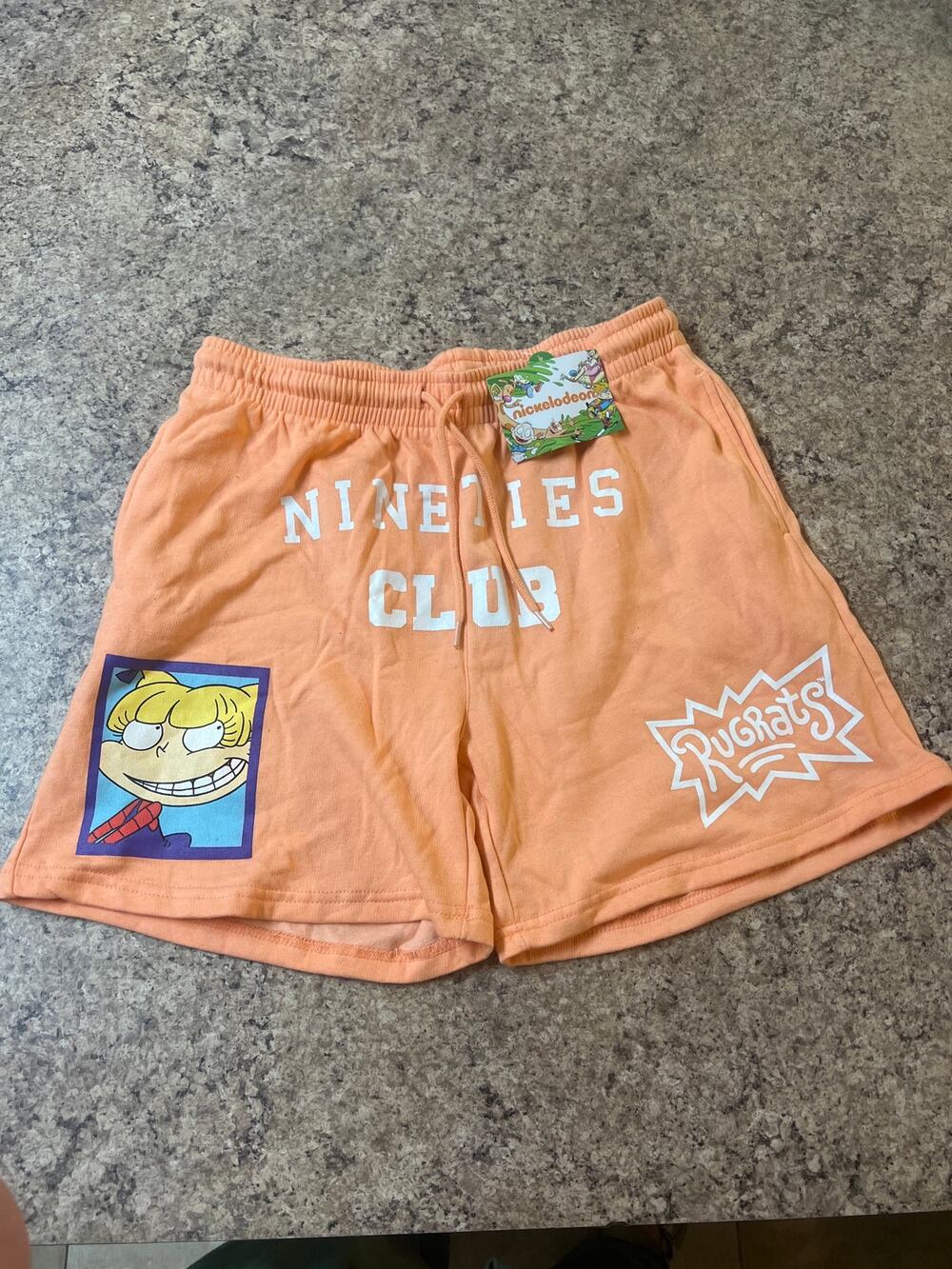 Nickelodeon Rugrats "Nineties Club" orange shorts Medium NWT